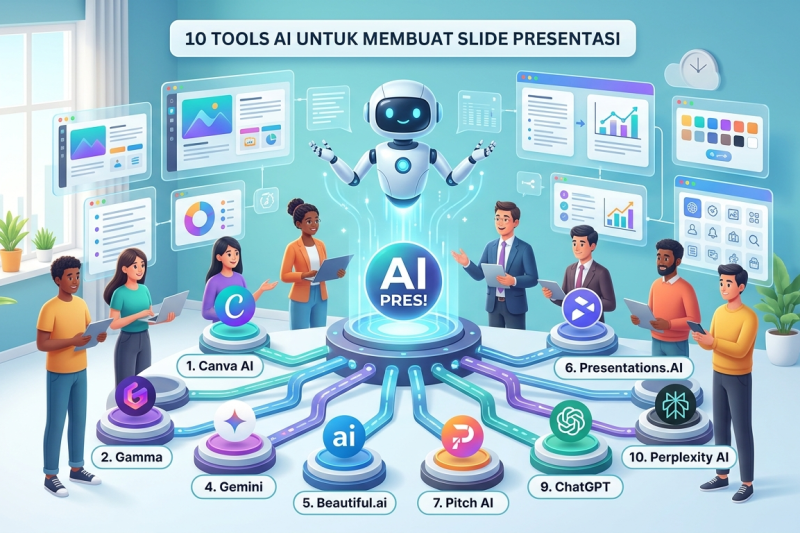 10 Tools AI untuk Membuat Slide Presentasi
